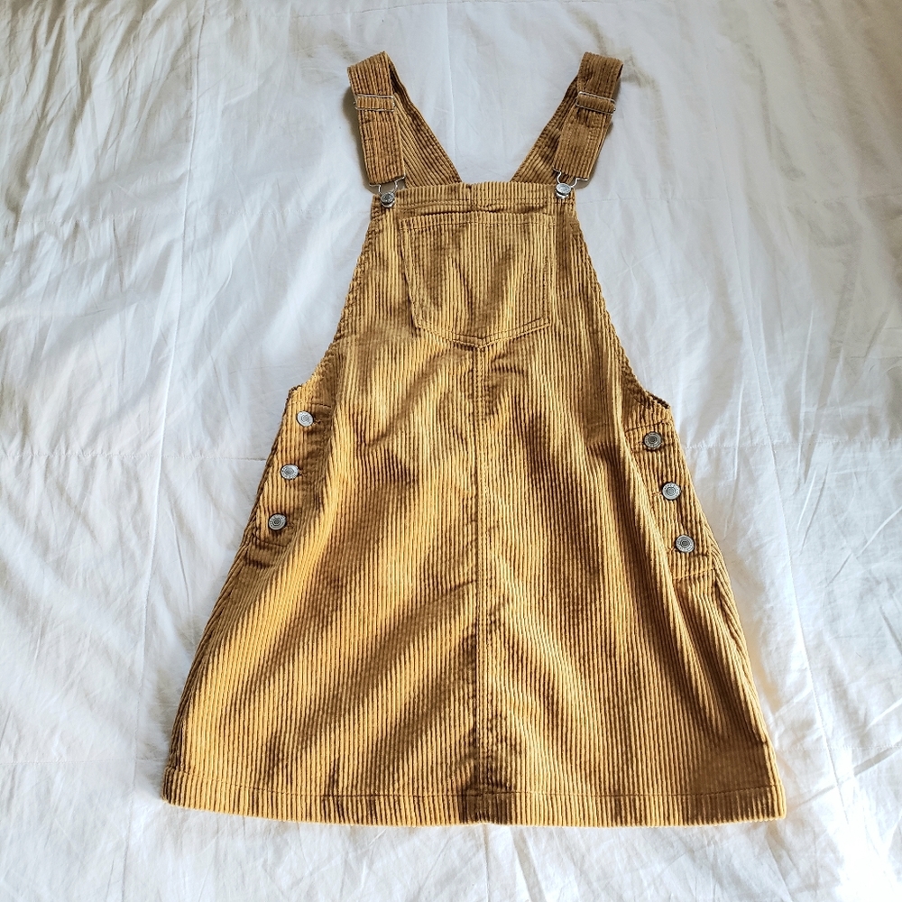 Cord overall dress